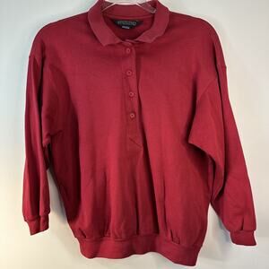 Lands End Vintage Women Small Top Sweater Red